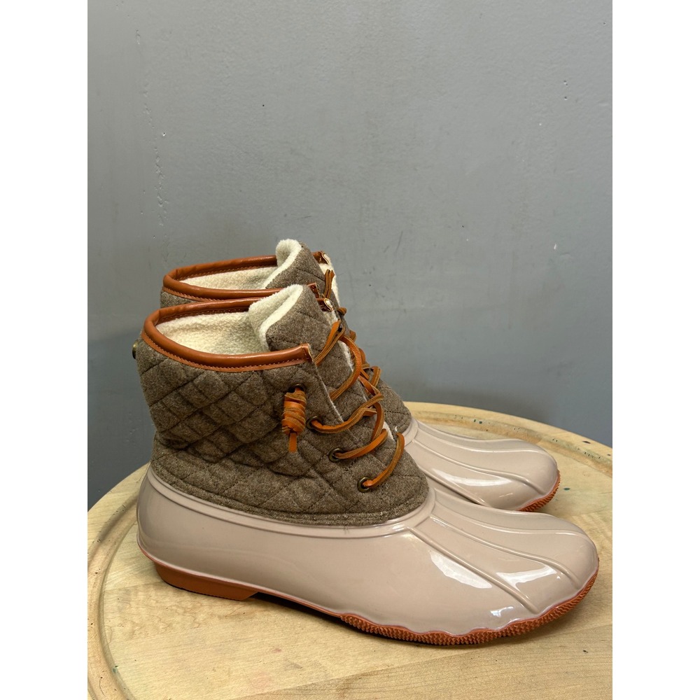Seven7 Wool Goose Boot 3760 Taupe Brown Quilted Duck Boots Womens 11